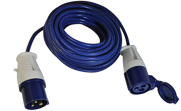 16A 230V 2P+E IEC 60309 Extension Cord with Blue PVC Cable Y04