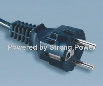 Russia-GOST-Non-rewirable-Moulded-2-pole-Staight-Type-Plug-Power-Cord