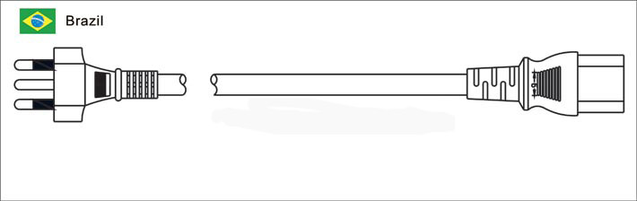 Brazil 14136 Plug to IEC C13