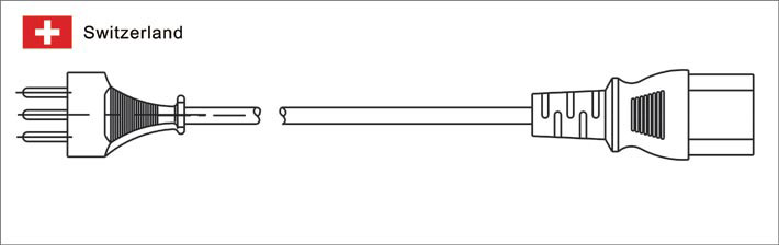 Swiss SEV 1011 Plug to IEC C13