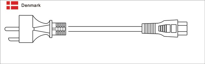 Denmark Plug to IEC C5 Power Cord