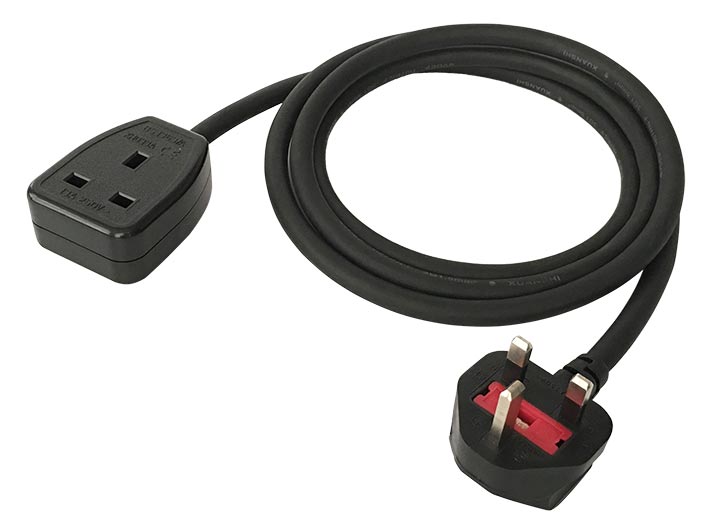UK BS 1363 Mains Socket Power Extension Cord
