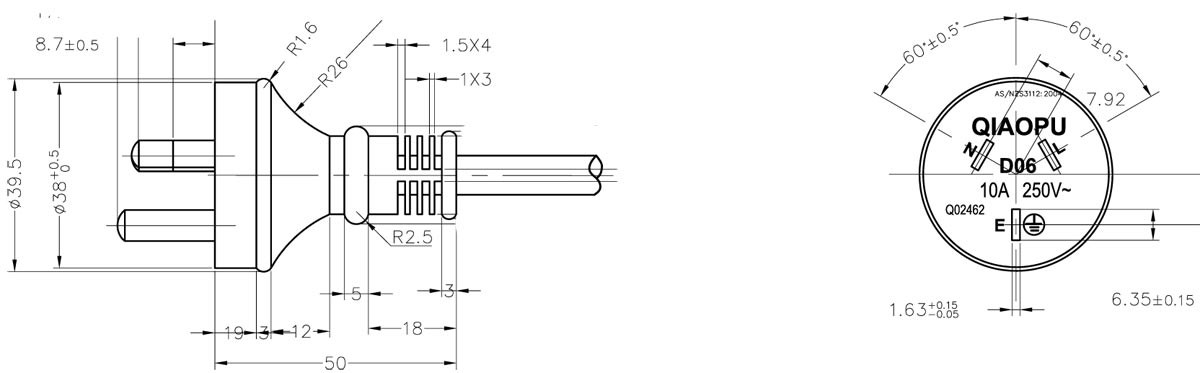 Australia AS NZS 3112 Plug