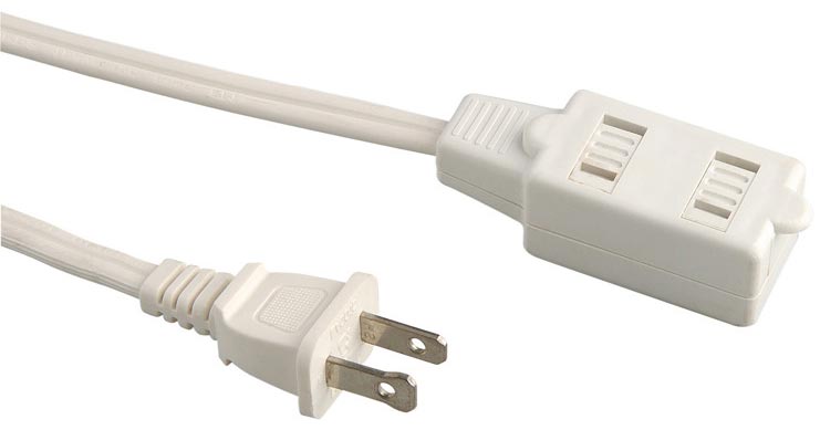 Indoor Cube Tap 2 Conductor Extension Cords LA001C LA002A 