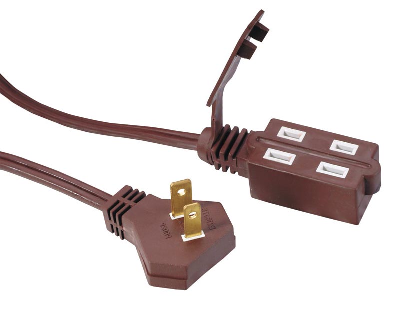 Slender Plug Indoor Cube Tap 2 Conductor Extension Cords P002P LA002B 