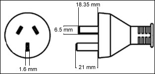 Argentina 10A power cord plug