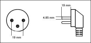 Israeli SI-32 power cord plug