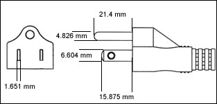 Japanese JIS 8303 - 15 Amp plug Japanese JIS 8303 - 15 Amp plug