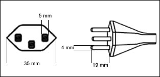 Swiss SEV 1011 16 Amp power cord