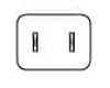 2 flat non-polarized plug 2 flat non-polarized plug