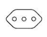 Italy CEI 23-50 4.0mm round pin 10A plug Italy CEI 23-50 4.0mm round pin 10A plug
