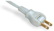 LA033F 2 pin plug with cord and green grounding