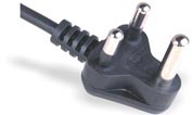 India Power Cord with Insulation Plug Pin 16A SABS 164-1 India Power Cord with Insulation Plug Pin 16A SABS 164-1