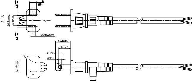 America certified AC power cord