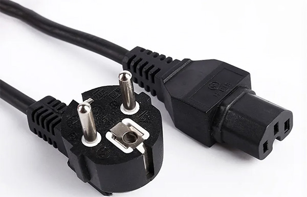 European Schuko power cord IEC C15 ST3-H