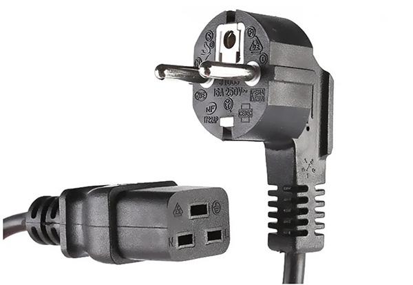 Schuko Plug to IEC 60320 C19 Power Cord