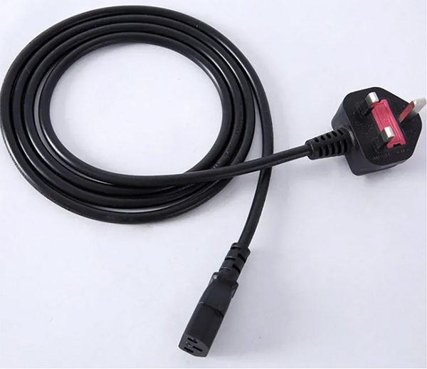 UK Computer Power Cord 13A BSI 1363A Plug