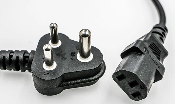 South Africa Power Cord to IEC 60320 C13 Computer Connector