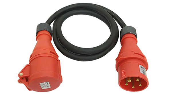 5 Prong IEC 60309 Extension Cord with Rubber Cable