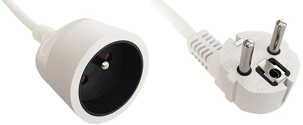 French Extension Cord Plug Socket