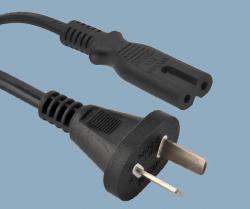Argentina-Low-Profile-IRAM-2063-2-Prong-Plug-To-IEC-60320-C7-Power-Cord