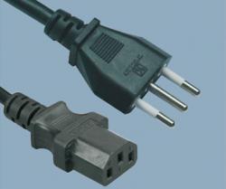 Italy-CEI-23-16-2P+T-IMQ-10A-Plug-to-IEC-60320-C13-AC-Power-Cord