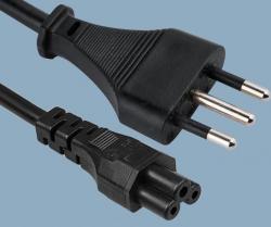 Italy-CEI-23-16-2P-T-10A-Plug-to-IEC-60320-C5-Power-Cord