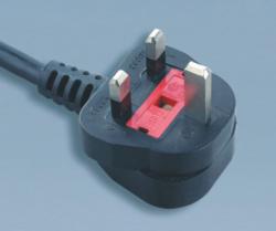 UK-BS-1363/A-ASTA-Overmold-Fuse-Max-13A-Plug-Mains-Lead